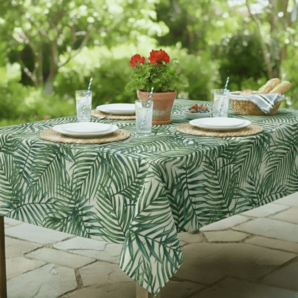 Chartwell Natural Outdoor/Indoor Water Repellent Tablecloth 144cm Wide