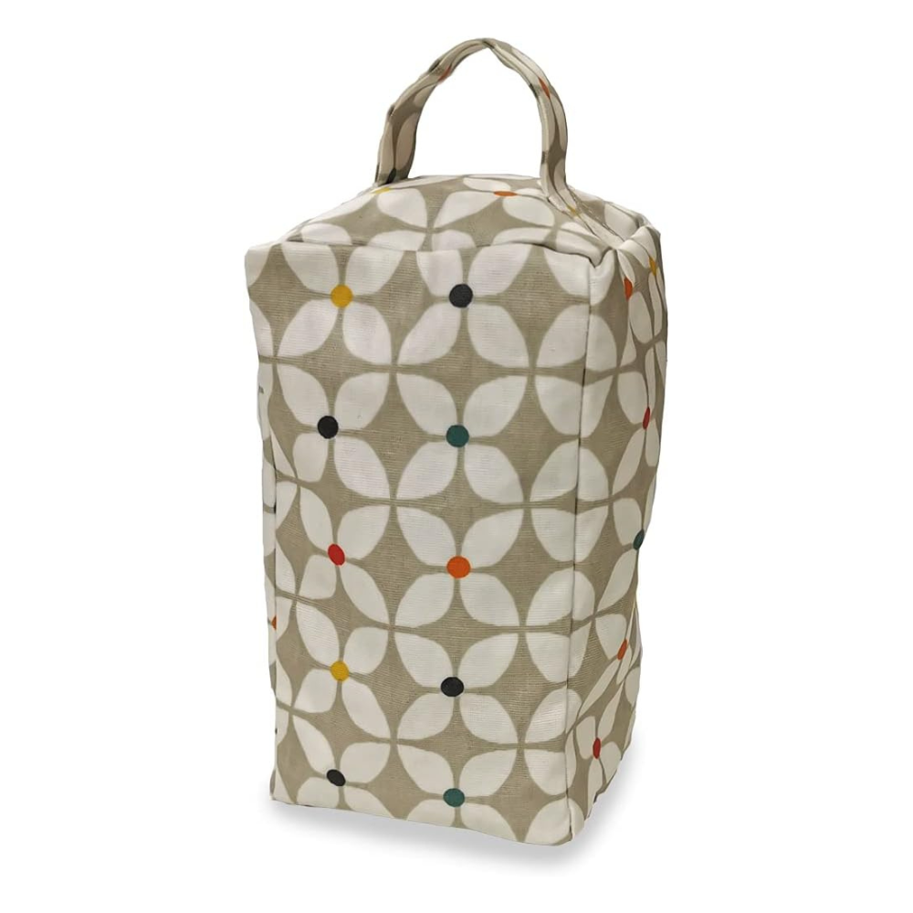 Stone Grey Marguerite Scandi Oilcloth Door Stop