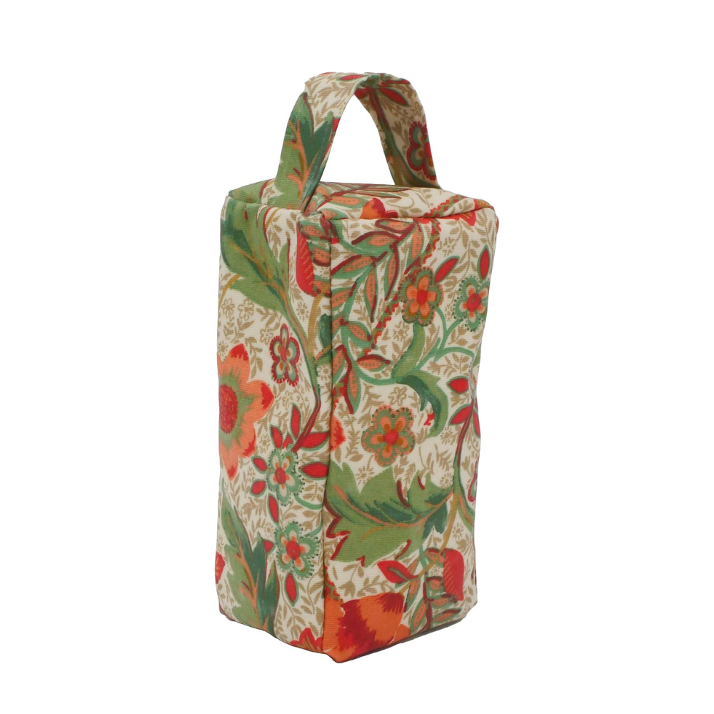 Morris Burnt Orange Oilcloth Door Stop