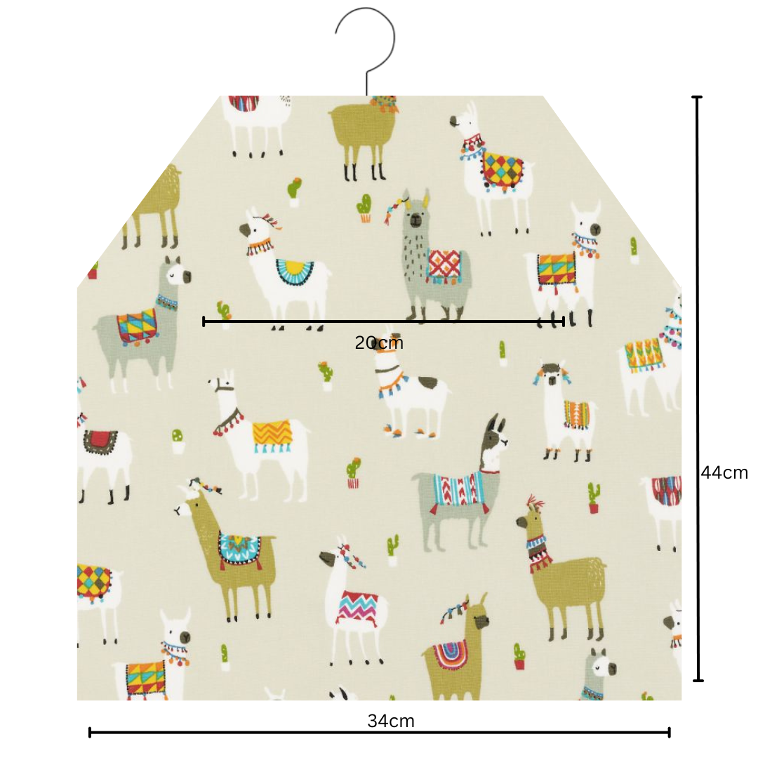 Taupe Alpacas Oilcloth Peg Bag 