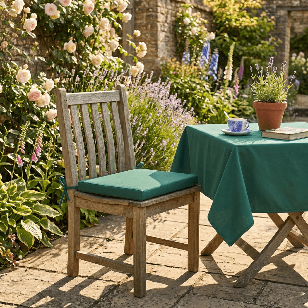 Plain Emerald Green Outdoor Seatpad