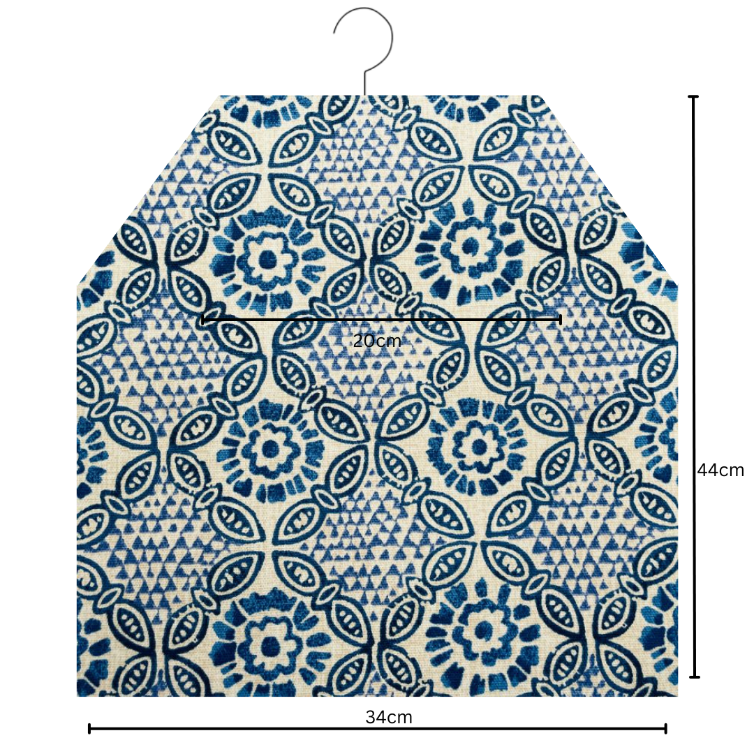 China Blue Mykonos Oilcloth Peg Bag 