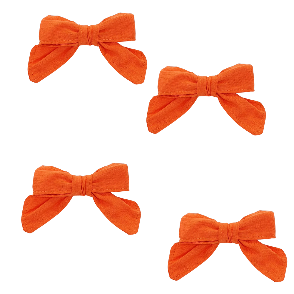 Plain Orange Fabric Napkin Ring