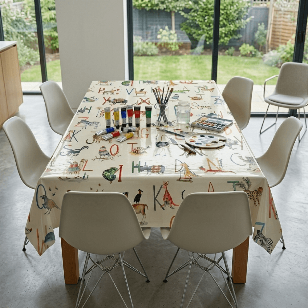 Animal Alphabet Kids Oilcloth Tablecloth Oilcloth Tablecloth