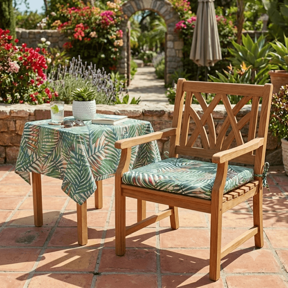 Chartwell Summer Water Repellent Fabric Outdoor Seat Pad