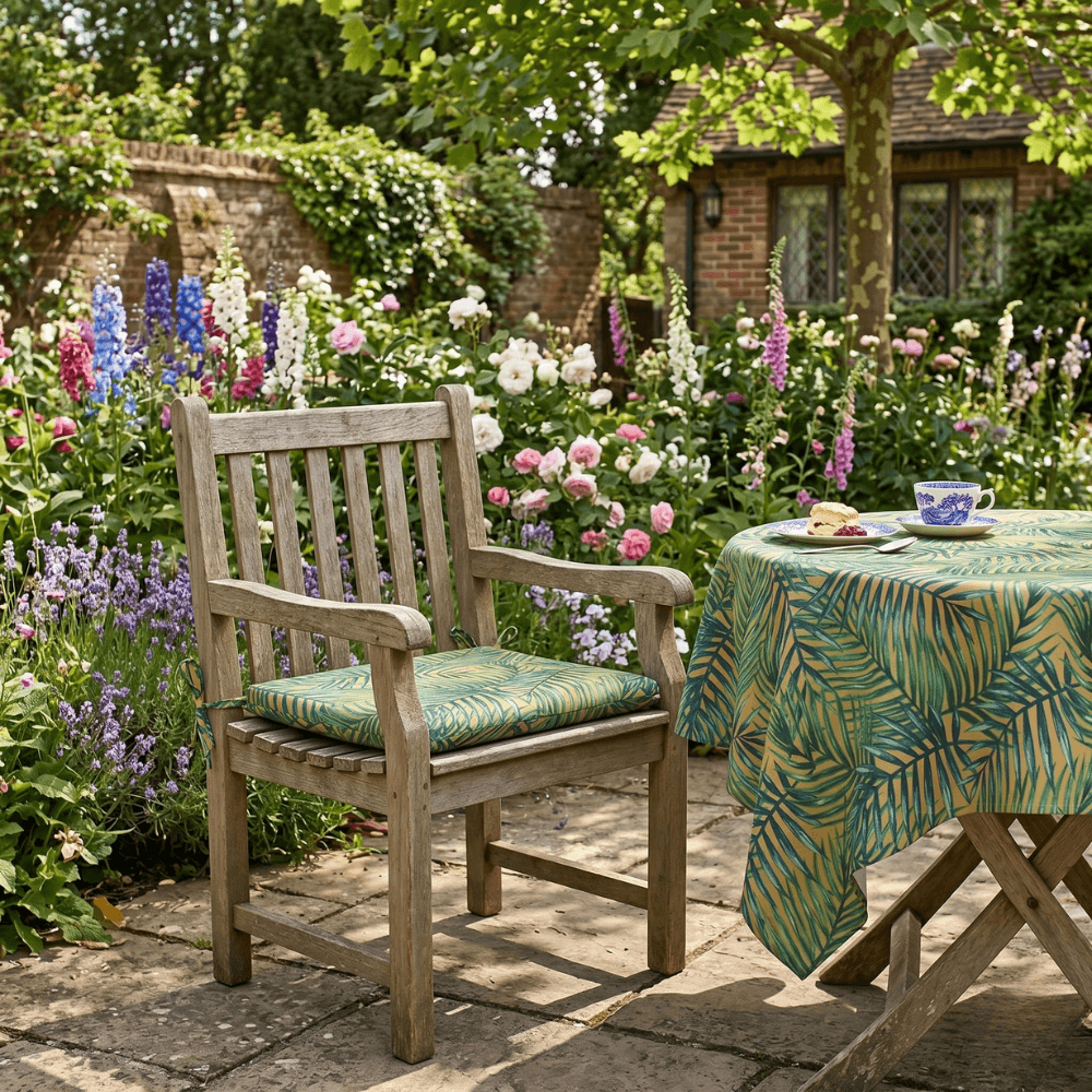 Chartwell Ochre Water Repellent Fabric Outdoor Seat Pad