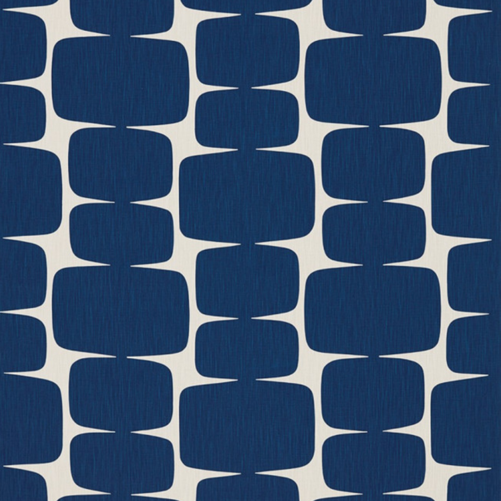 Lohko Indigo/Jasmine Scion Oilcloth Tablecloth Matte Finish