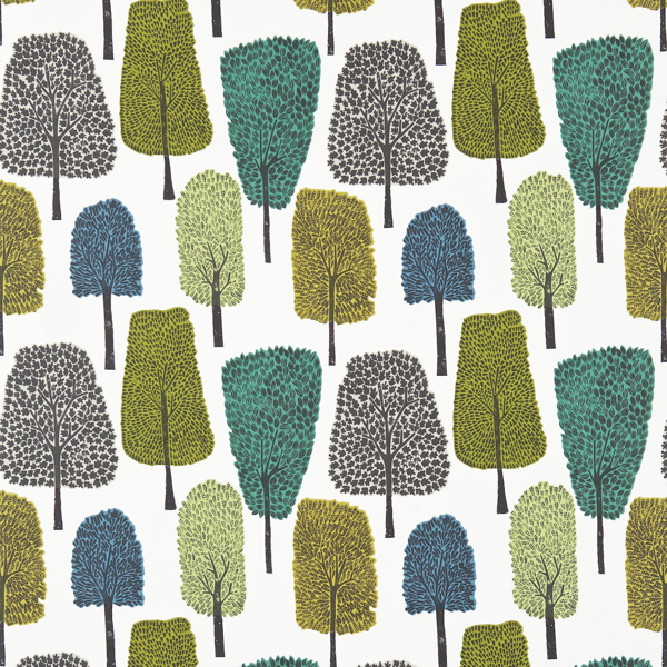 Cedar Slate/Apple/Ivory Scion Oilcloth Tablecloth Matte Finish