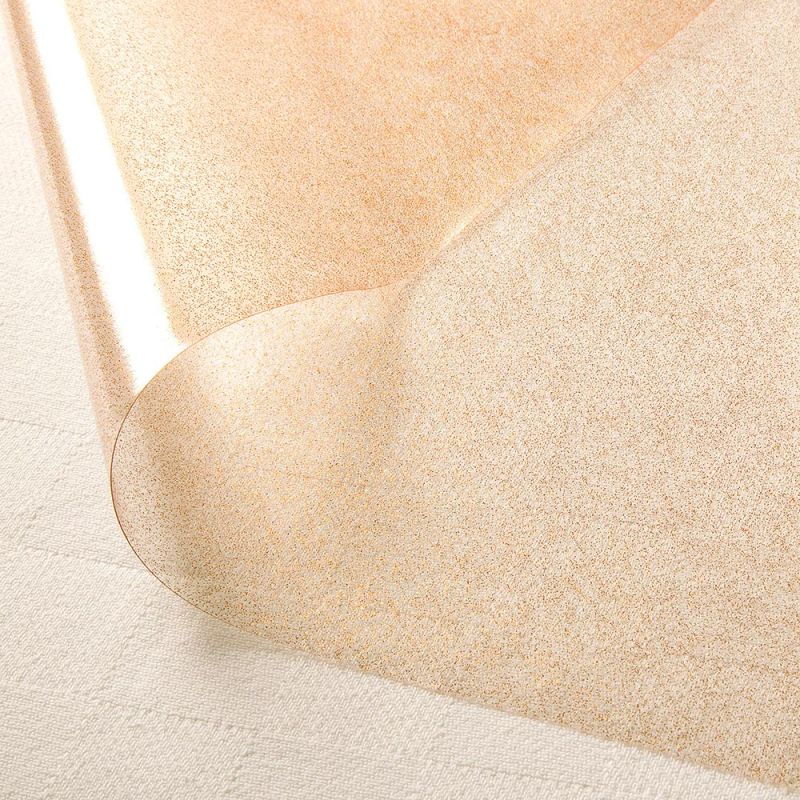 Clear Copper Gold Glitter 20 Metre Roll PVC Vinyl Tablecloth Roll