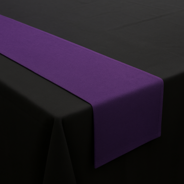 Plain Purple 100% Cotton Fabric Table Runner