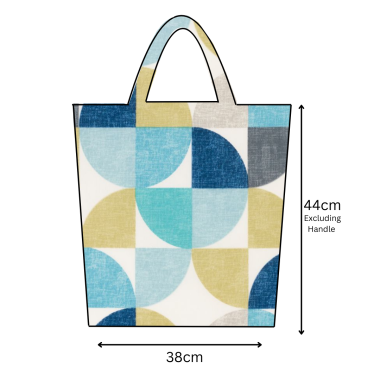 Duck Egg, Grey and Sage Green Circles Circles Tote Bag
