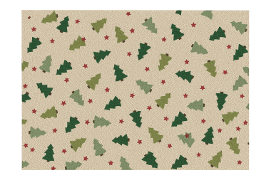 Linen and Grey Stars Fabric Placemat 