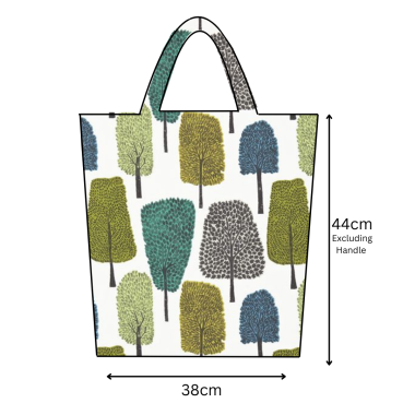 Cedar Slate/Apple/Ivory Scion Oilcloth Tote Bag