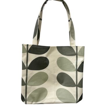 Orla Kiely Slight Second Two Colour Stem Grey Lined Tote Bag