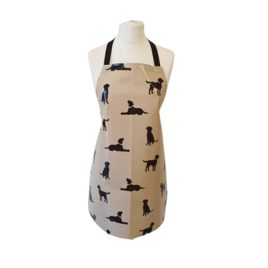 Taupe Labradors Oilcloth Wipe Clean Apron-Adult and Child Sizes