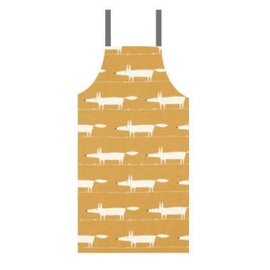 Midi Fox Chai Yellow Scion Oilcloth Wipe Clean Apron