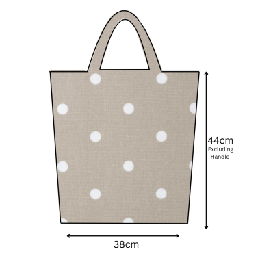 Dotty Taupe Polka Dot Oilcloth Tote Bag