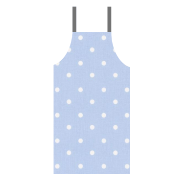 Dotty Powder Blue Polka Dot Oilcloth Wipe Clean Apron