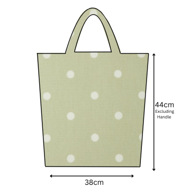 Dotty Sage Green Polka Dot Oilcloth Tote Bag
