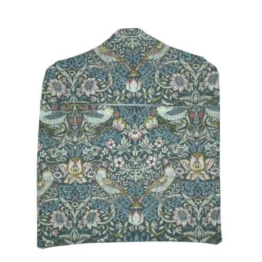 William Morris Strawberry Thief in Grey Matte Oilcloth Wipe Clean Peg Bag