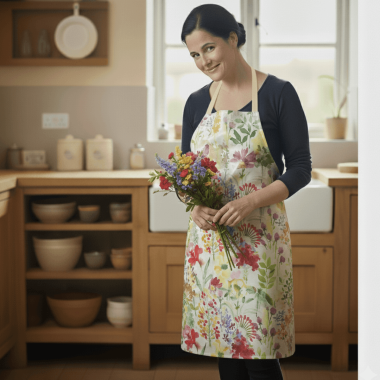 Watercolour Matte Finish Oilcloth Apron