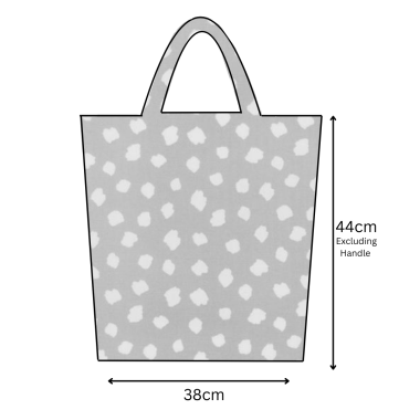 Light Grey Popcorn Oilcloth Tote Bag