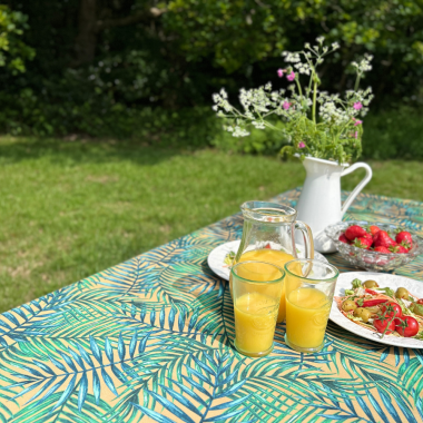 Chartwell Ochre Outdoor/Indoor Water Repellent Tablecloth 144cm Wide