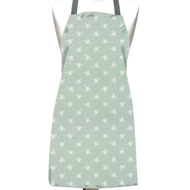 Vintage Duck Egg Bees Adult Oilcloth Wipe Clean Apron