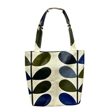 Orla Kiely Slight Second Two Colour Stem Moss Lined Tote Bag