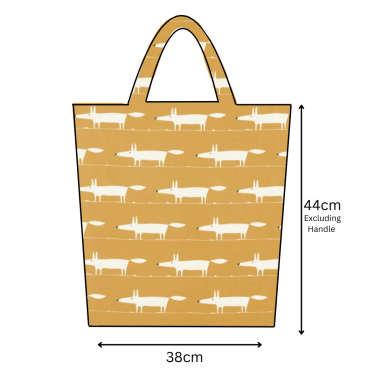 Midi Fox Chai Yellow Scion Oilcloth Tote Bag