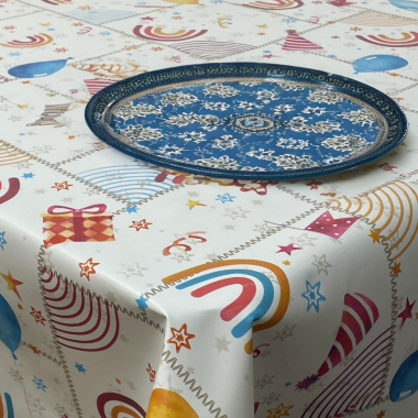 Celebration Party PVC Vinyl Wipe Clean Tablecloth