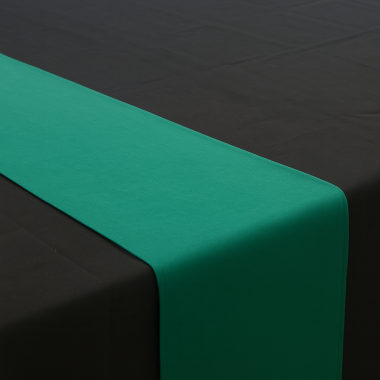 Bottle Green 100% Cotton Fabric Table Runner