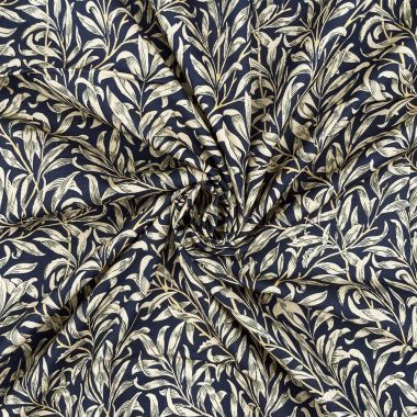William Morris Willow Bough Navy Blue 100% Cotton Fabric Tablecloth