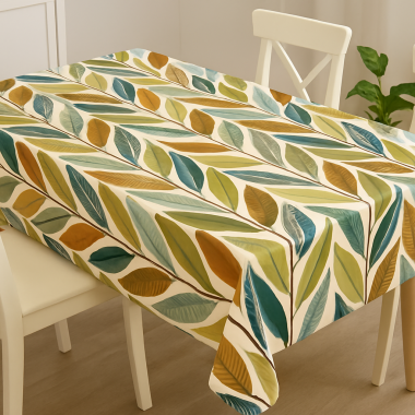 Hikkaduwa Spiced Pear Scion Oilcloth Tablecloth Matte Finish