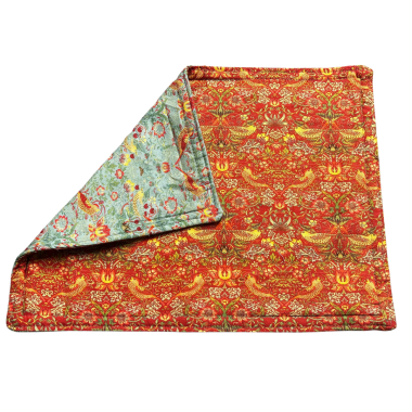 William Morris Strawberry Thief Crimson/Strawberry Thief Duck Egg Reversible Placemats 