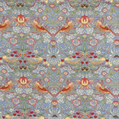  Crafting Quilting 100% Cotton Fabric William Morris Strawberry Thief Grey
