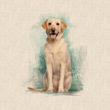 Yellow Labradors 18" x 18" Cushion/Bag Panel