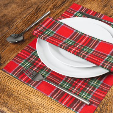 Red and Green Festive Tartan Placemats