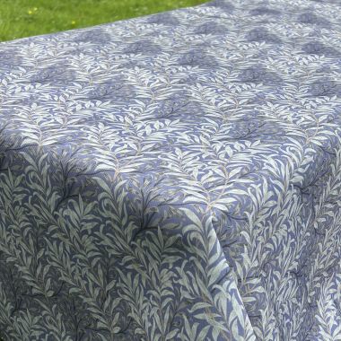 William Morris Willow Bough Charcoal Outdoor/Indoor Water Repellent Tablecloth 144cm Wide