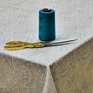 William Morris Larkspur Duck Egg 100% Cotton Fabric Tablecloth
