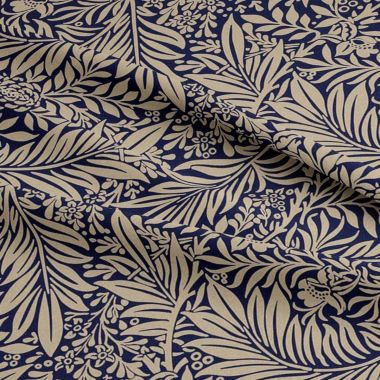  Crafting Quilting 100% Cotton Fabric William Morris Larkspur Navy