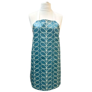 Orla Kiely Linear Stem Teal Adult Oilcloth Apron