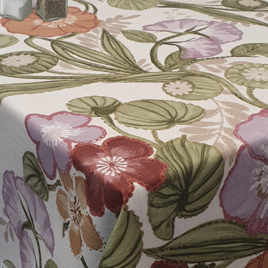 Wisteria Bloom Oilcloth Matt Finish Wipe Clean Tablecloth
