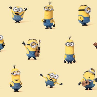 Yellow Minions Crafting and Curtain 100% Cotton Fabric