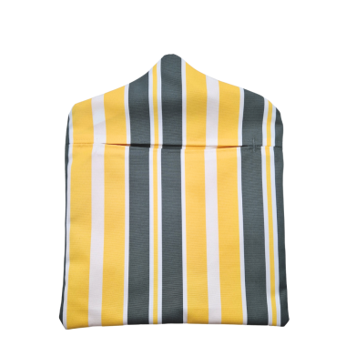 Ochre Yellow Grey & White Stripe Outdoor Water Repellent Wipe Clean Peg Bag