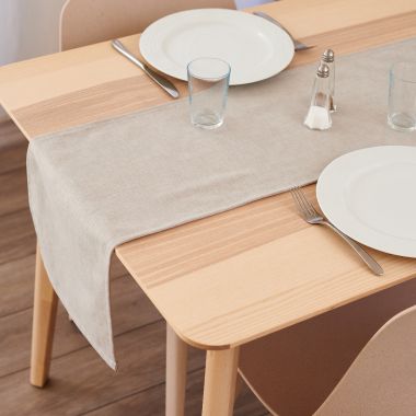 Plain Stone Fabric Table Runner-3 Sizes