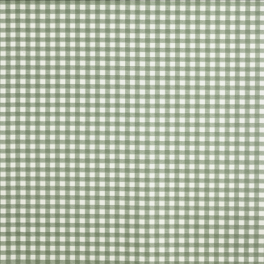 Olive Green Traditional Gingham Matte Finish Oilcloth Wipe Clean Tablecloth 