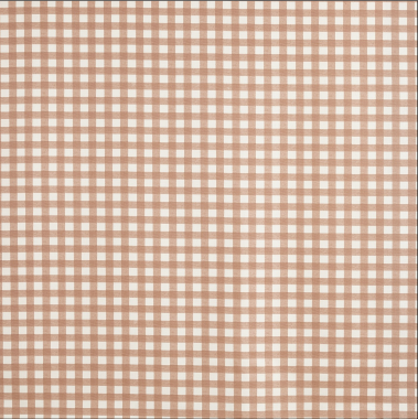 Burnt Orange Traditional Gingham Matte Finish Oilcloth Wipe Clean Tablecloth 