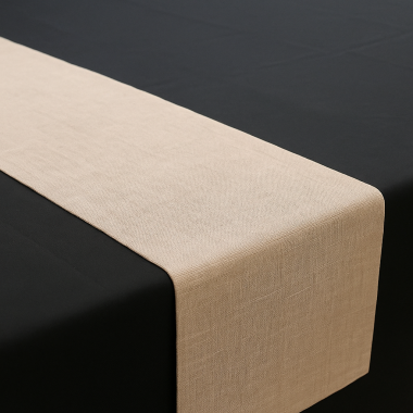 Plain Silver 100% Cotton Fabric Table Runner