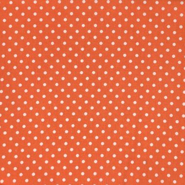 Small Spot Orange Polka Dot Crafting Fabric
